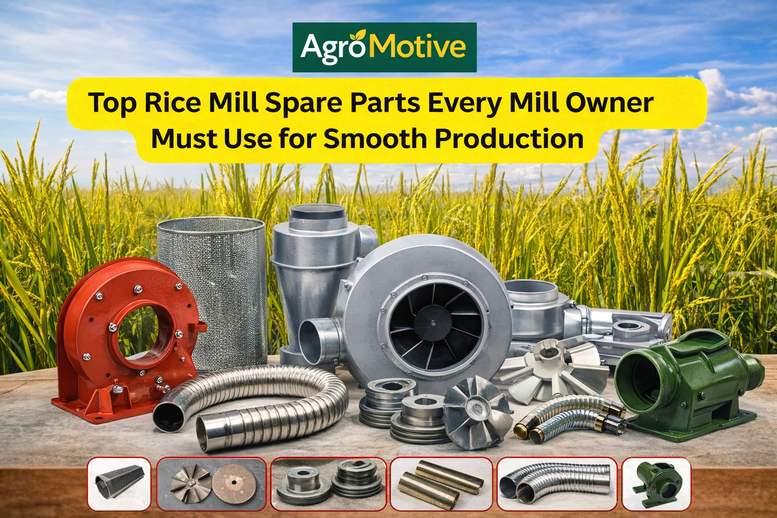 Top Rice Mill Spare Parts Every Mill Owner Must Use for Smooth Production